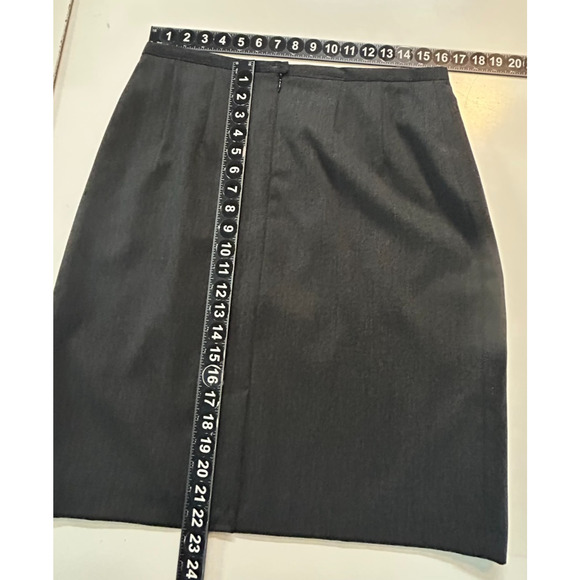 Harve Bernard Wool Pencil Midi Skirt 14 Gray Lined Classic Office Career NWT - Picture 3 of 10